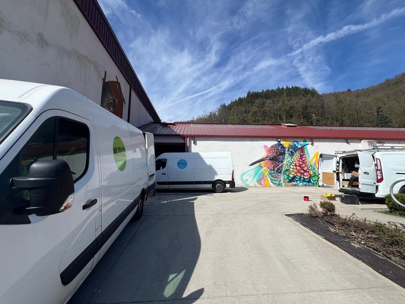 Les camions NUAGE — Sur chantier